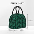 thumbnail image 2 of Xecao Mint Bird Feathers Lunch Bag , an insulated, reusable tote bag perfect for adults of all genders, ideal for work, office, picnics and beach trips, 2 of 6