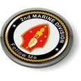 thumbnail image 3 of BestLicensePlateFrames - 2nd Marine Division, II Marine Expeditionary Force (2nd MARDIV), USMC 3D Domed CAR Emblem Badge Sticker Chrome Plastic Bezel - Official U.S. Marine Corps Licensed Product, 3 of 6