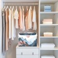 thumbnail image 4 of Yayeee Collapsible Cube Storage Bin with Lid Fabric Closet Decorative Basket with Handles, Art Mountain and Sun Pattern, 4 of 7