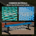 thumbnail image 5 of Coated Outdoor Furniture Heavy-Duty Outdoor Bench Thermoplastic Coated, Expanded Metal, Commercial-Grade Seating, Made in America (Inground Without Back, 8 Ft, Textured Brown), 5 of 8