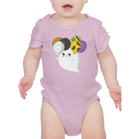 

Cute Ghost With Spooky Balloons Bodysuit Infant -Image by Shutterstock 24 Months