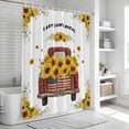 thumbnail image 6 of Sunflower Truck Shower Curtain, Waterproof Shower Curtains for Bathroom, Yellow Flowers Summer Botanical Watercolor Washable Fabric Bathtub Curtain Set Bath Decor with 12 Hooks Stall 36"x72", 6 of 8