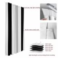 thumbnail image 6 of Black Grey Stripes Blackout Curtains for Bedroom/Living Room, Pinch Pleated Black Out Curtains, White Striped Vertical Modern Geometric Room Darkening Window Drapes with Hooks 2 Panels, 59"x70", 6 of 8