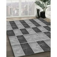 thumbnail image 3 of Ahgly Company Machine Washable Indoor Round Transitional Dark Gray Area Rugs, 3' Round, 3 of 7
