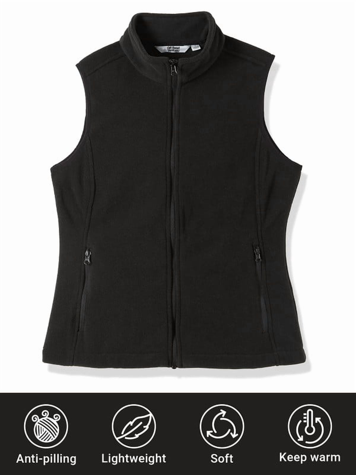 Off Road Ventures Womens Fleece Lined Vests Lightweight Zip Up Outerwear Sleeveless Vest Jacket for Running Hiking Travel