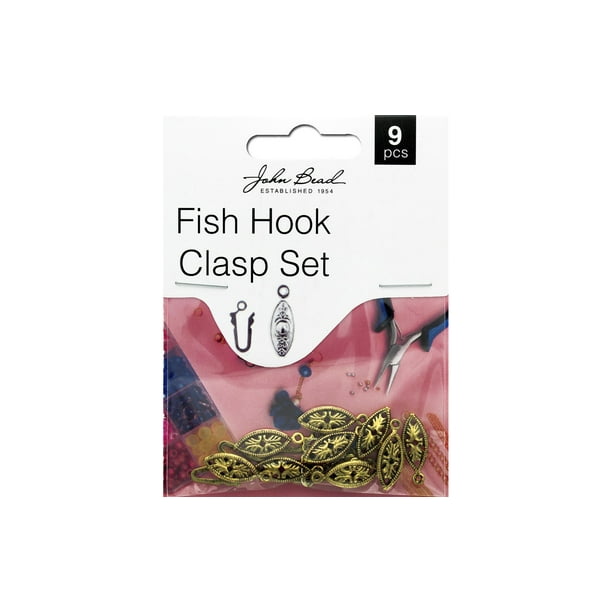 John Bead MHF Fish Hook Clasp Set A Gold 9pc