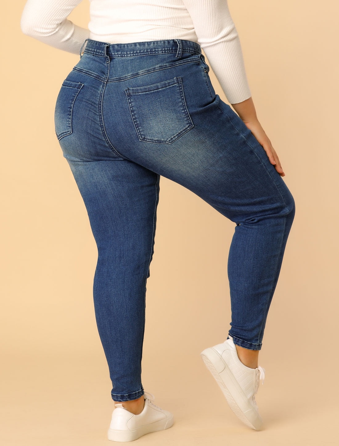 yellow plus size jeans
