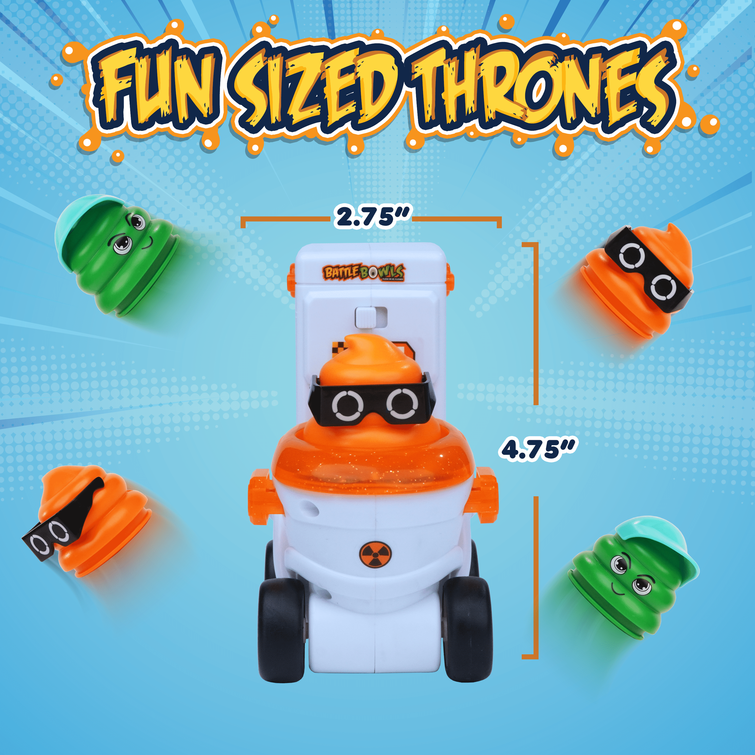 Force1 Battle Bowls Toilet Racer RC Cars 2pk with Remote Control