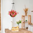 thumbnail image 5 of Artificial Hanging Flowers with Basket, Fake Daisy Flowers in Coconut Lining Hanging Baskets for The Decoration of Patio Lawn, Garden, Indoors, Outdoors, 5 of 8