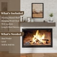 thumbnail image 2 of 48in.Solid Wood Fireplace Mantel Wall Shelves Wall Mounted Floating Shelf 48"W x 6"H x 8"D, Ash Gray, 2 of 5