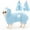 Blue, variant on Pet Bathrobe, Towel For Dogs And Cats, Super Absorbent, Cute Dog Bath Towel, Hooded Coat, Adjustable Collar And Belly Strap, XS To XL