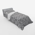 thumbnail image 3 of Ambesonne Floral Bedding Set 4 Pcs, Blooming Montbretia Herbs, Queen, Charcoal Grey and White, 3 of 3
