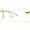Gold, variant on Mens Rimless Leopard Jewel Pin Arm Rectangle Eyeglasses Gold