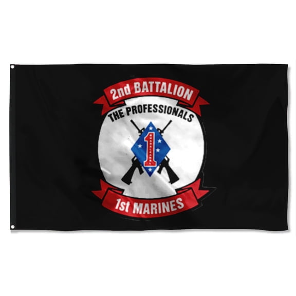 Cayyon 2nd  Battalion 1st Black Flag 3x5Feet Military Banner with 2 Brass Grommets