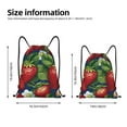 thumbnail image 2 of Daiia Strawberry2 Pattern Drawstring Backpack, Gym Bag, Lightweight Backpack, Water-Resistant Bag Travel Sports Backpack, Fitness Bag, Yoga Bag-Small, 2 of 6
