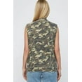 thumbnail image 2 of Women's Green Camo Cargo Denim Vest – Versatile Layering Piece for Daily Casual Outfits [ZhiHiMeRi] | L, 2 of 8