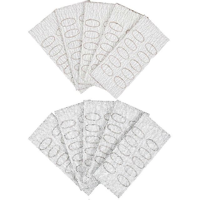 10 Sheets of Pedicure Polishing Pads Oval Nail Exfoliating Grinding Pads Replaceable Sanding Discs