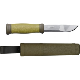  Morakniv Carbon Steel Fixed-Blade Bushcraft Survival Knife  with Sheath and Fire Starter, 4.3 Inch & Companion Fixed Blade Outdoor  Knife with Sandvik Stainless Steel Blade : Sports & Outdoors
