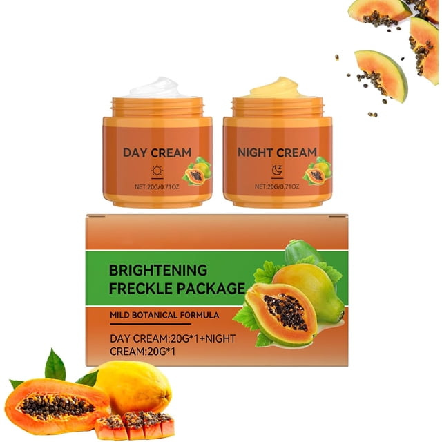 Crema facial de papaya de día y de noche, hidratante, iluminra y aclarante, fórmula antienvejecimiento hidratante y nutritiva para una piel suave y radiante.