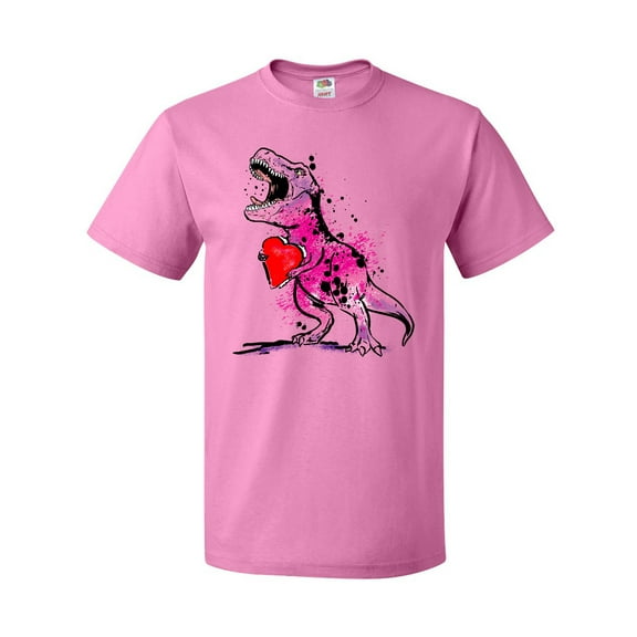 Inktastic Valentine's Day Graffiti T-Rex with Heart Shaped Candy Box T-Shirt