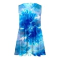 thumbnail image 7 of RQYYD Casual Dresses for Women 2024 Ruffle v Neck Loose Fit Knee Length Dresses Solid Color/Tie Dye Short Sleeve Ruched Mini Dresses, 7 of 7