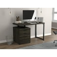 thumbnail image 1 of Safdie & Co. Bureau 47.25L Gris Foncé 3 Tirroirs Metal Noir, 1 of 4