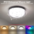 thumbnail image 3 of 2 Pack Shower Lights, Rechargeable Ambient Lights with Remote, Wireless Night Lights for Bathroom Bedroom Support 3 Color Temperature white Lights and 12 RGB Colored Lights, 3 of 8