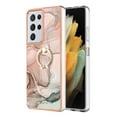 thumbnail image 4 of Compatible with Samsung Galaxy S21 Ultra Case, Fantastic Marble Patterned Phone Case Anti-Scratch Slim Hybrid Hard Plastic Bumper+Soft Silicone TPU with Ring Kickstand Bumper Shockproof Cover,Gold, 4 of 6