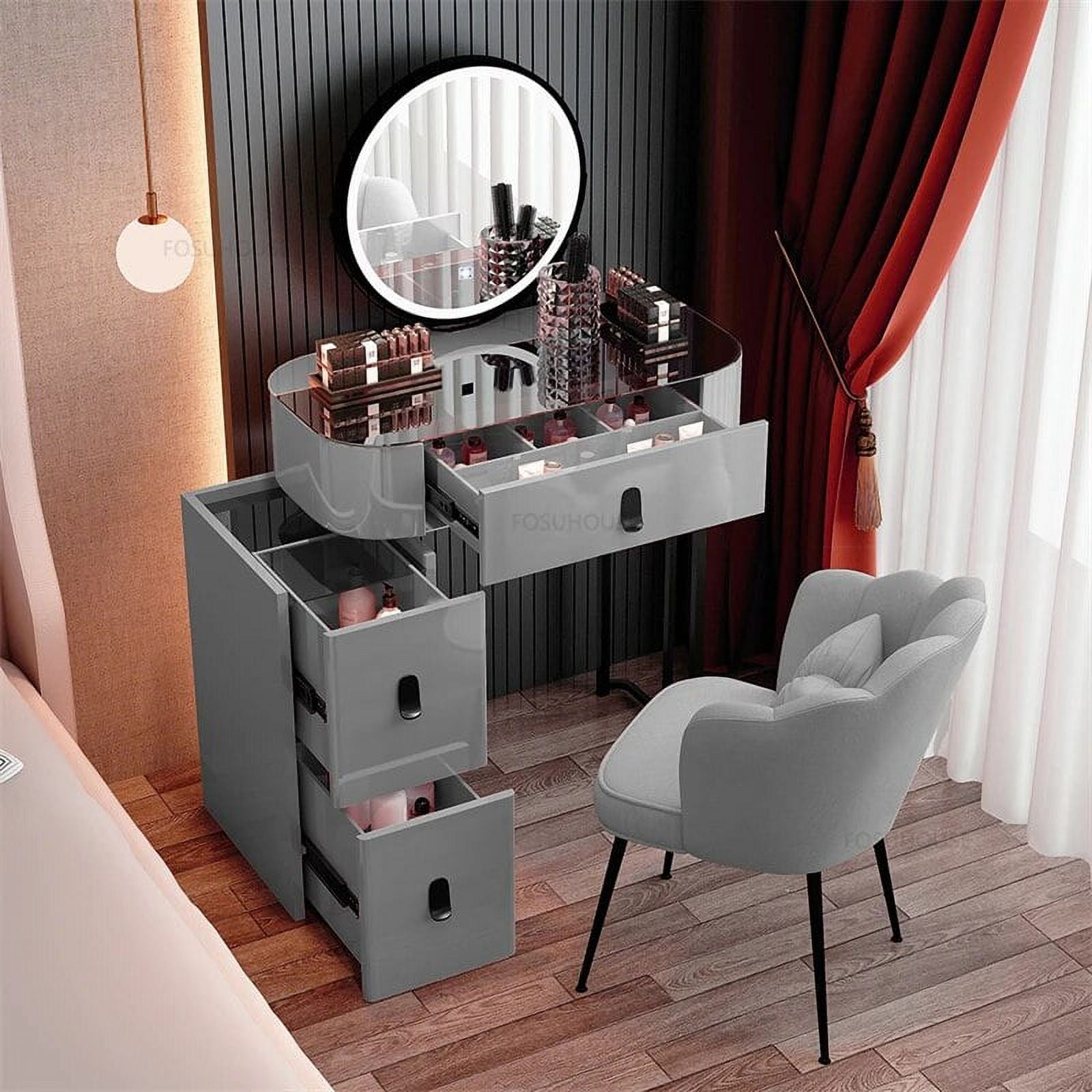 化粧台 化粧室 DRESSING TABLE WITH LIGHTS Makeup Vanity Desk Dressing Table with Mirror Touch Screen
