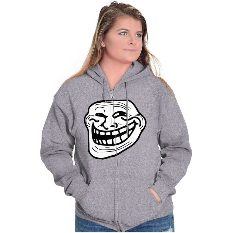 Troll top face hoodie