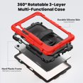 thumbnail image 3 of Funda para Samsung Galaxy Tab S11 (11 pulgadas) 2025 SM-X730/SM-X736B, funda protectora resistente a prueba de golpes con protector de pantalla, soporte giratorio de 360°, correa para mano, 3 of 9
