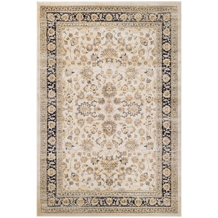 Couristan Zahara Farahan Amulet Rug In Oatmeal Rug In Black - (9 Foot 2 Inch x 12 Foot 5 Inch)