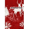thumbnail image 5 of Pack of 2 Outdoor Pillow Covers, Christmas Elk Snowflakes Silhouette Buffalo Check Red and White Waterproof Square Throw Pillowcase Cushion Decorative Pillow Covers for Couch Patio Tent, 20x20 in, 5 of 6