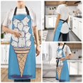 thumbnail image 2 of Yayeee Chief Kitchen Apron with Pockets for Cooking Water Resistant Unisex Adjustable Neck Strap, Ice Cream Cat, 2 of 7