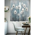 thumbnail image 4 of Vintage Dandelion Sheer Curtains 72 Inch Long 2 Panels, White Dandelion Oil Painting Modern Art Light Filtering Rod Pocket Semi Sheer Curtains, Sheer Voile Drapes for Living Room Bedroom, 52"x72", 4 of 5
