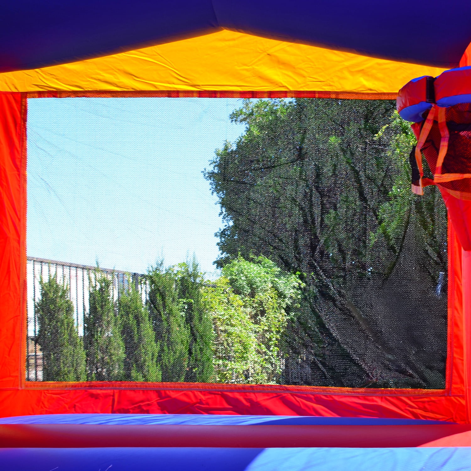 JumpOrange Superhero 31' Commercial Bounce House Water Slide Combo with Pool (Blower Included)