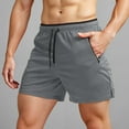 thumbnail image 2 of Mens Short Summer Shorts for Men Men's Running Shorts With Zipper Pockets Gym Athletic Workout 5" Shorts For Men, 2 of 5