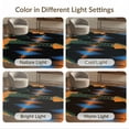 thumbnail image 7 of ODIKA 9'x12' Washable Area Rug Non-Slip, Chair-Friendly Orange Blue Rock Record Vinyl Themed Guitar Music Electric Design with Sound Waves for Dining Room, Basement, Large Office, 7 of 7
