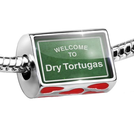 Darling Beads - Bead Green Road Sign Welcome To Dry Tortugas Charm Fits All European Bracelets