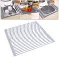 thumbnail image 1 of Estante de secado de platos multifuncional sobre el fregadero Escurridor de platos de cocina multiusos Estante de accesorios de cocina Organizador de Los 445x43cm Macarena Cesta del fregadero de cocina, 1 of 8