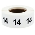 thumbnail image 1 of Circle Dot Number 14 Stickers | 0.75" Inch Round | 500 Pack, 1 of 3