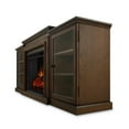 thumbnail image 4 of Afuera Living Solid Wood Chestnut Oak Electric Fireplace Rectangular Adjustable Thermostat 72"W Unassembled, 4 of 25