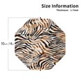 thumbnail image 2 of KLL Drink Coasters Set Octagon of 4,PU Leather Absorbent Coasters Set Decorative Coffee Cup Coasters Housewarming Gift for Home Decor-Watercolor Zebra, 2 of 5