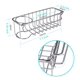 thumbnail image 4 of Soporte adhesivo para esponja + soporte para cepillo, carrito para fregadero 3 en 1, acero inoxidable a prueba de óxido, resistente al agua, sin perforación, 4 of 5