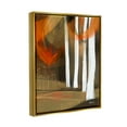thumbnail image 3 of Modern Field Landscape Trees Abstract Painting Metallic Gold Framed Art Print Wall Art, 3 of 6