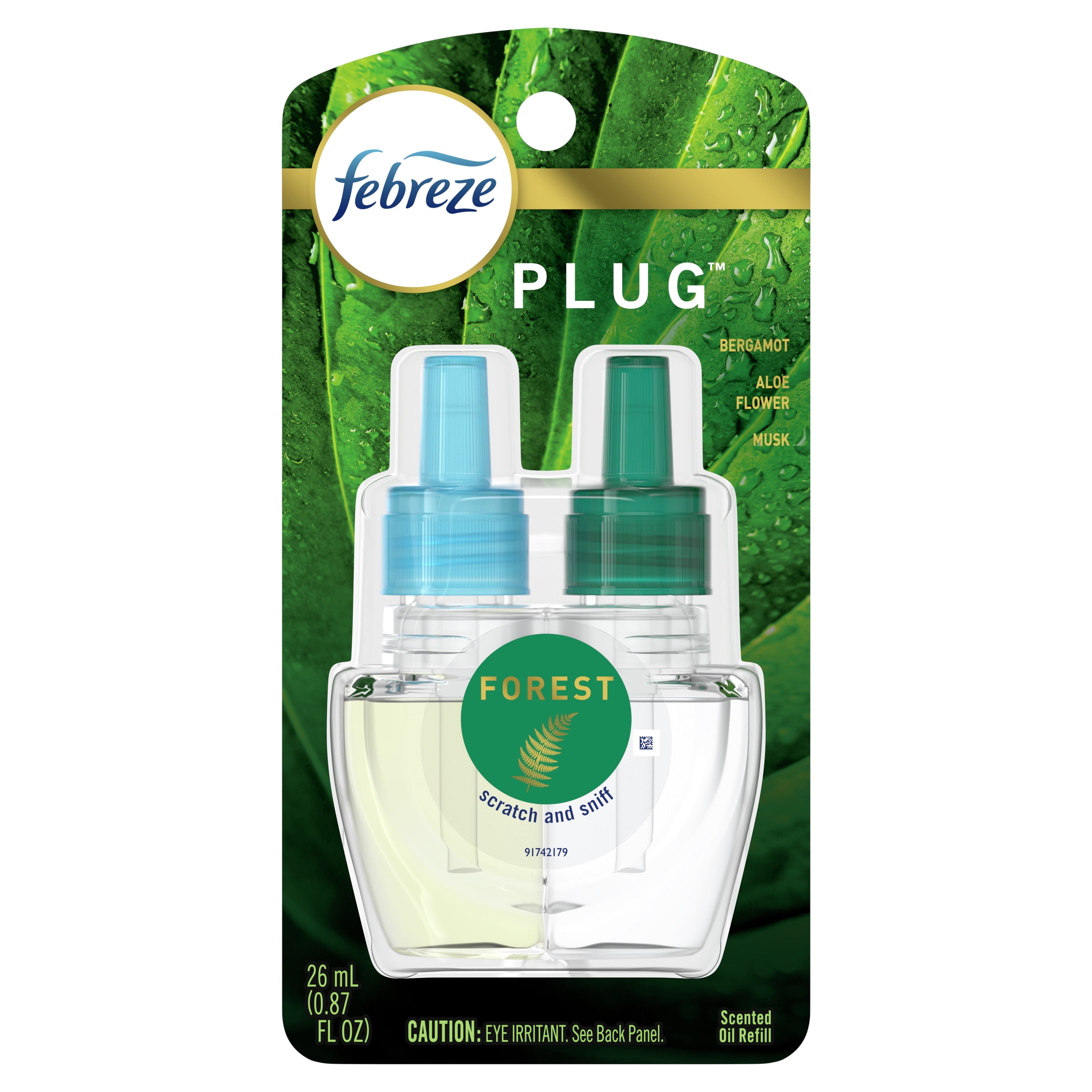 Febreze Origins Fade Defy PLUG Air Freshener & Odor Eliminator, Forest, .87 oz Oil Refill