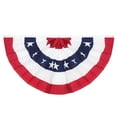 thumbnail image 2 of 4th of July Decorations American Pleated Fan Flag Polyester Flag Banners Independence Day Fourth July Outdoor Decor Memorial Day, 2 of 7