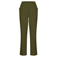 thumbnail image 4 of Jsaierl Plus Size Pants for Women Summer High Waist Pant with Pockets Dressy Casual Drawstring Trousers Lightweight Beach Pants, 4 of 9