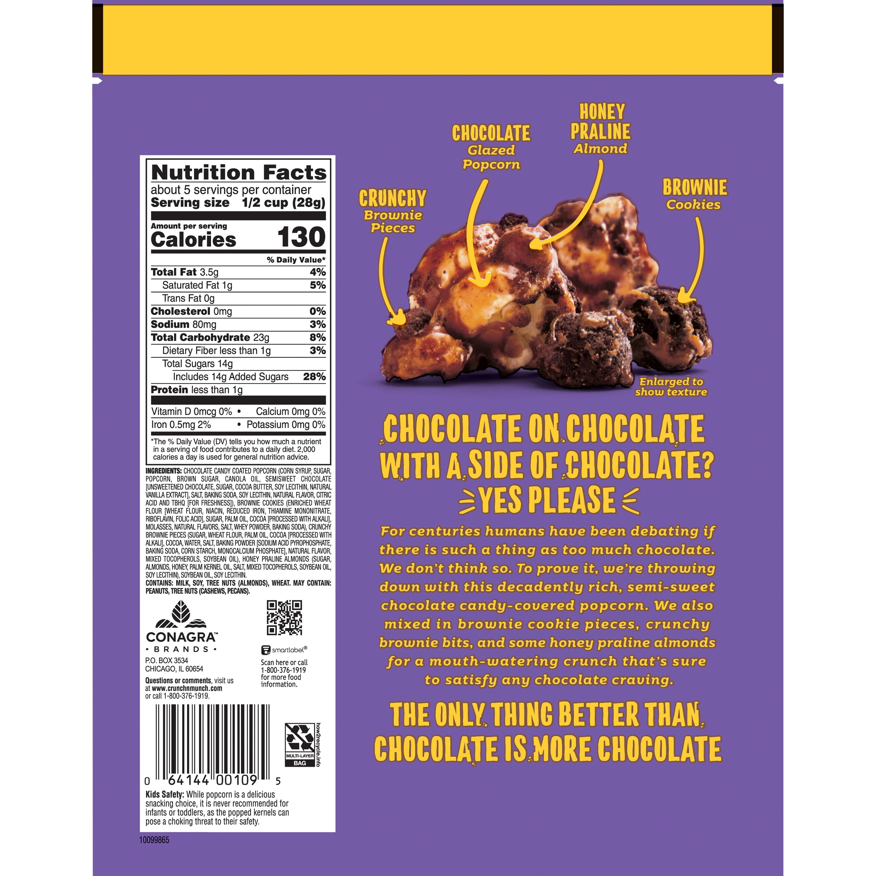 Crunch 'N Munch Brownie Crunch Flavored Popcorn, 5.5 oz.