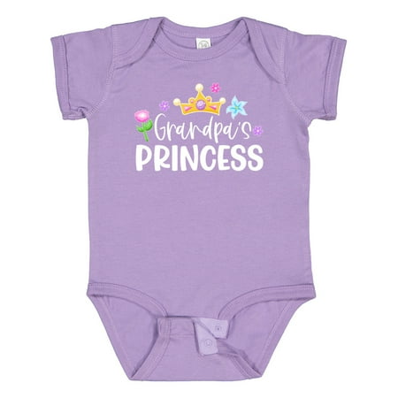 

Inktastic Grandpa s Princess Crown and Flowers Gift Baby Girl Bodysuit